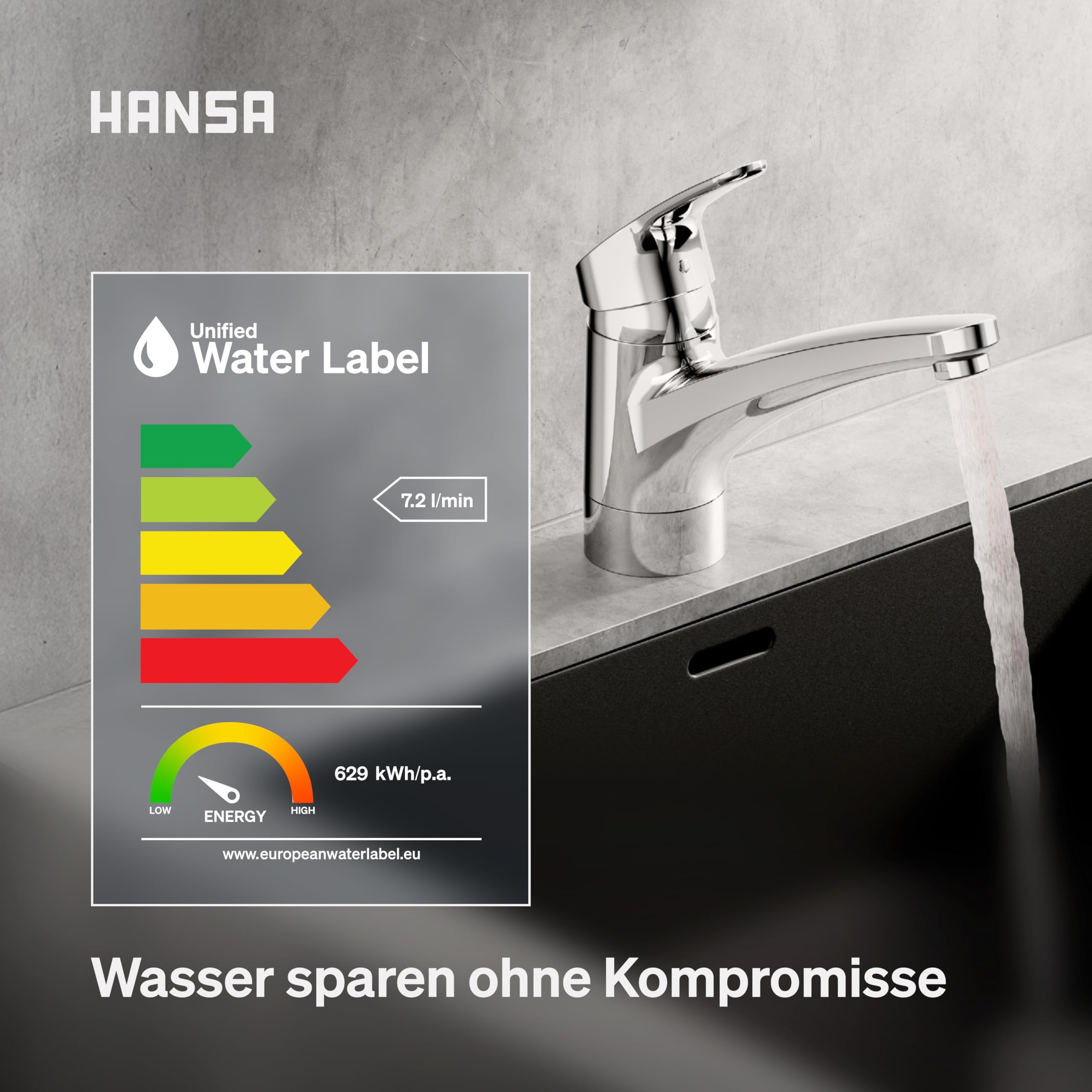 hansa-mix-k-chenarmatur-chrom-schwenkbar-hoher-auslauf-147-mm-mit-wasserspar-fun image 5