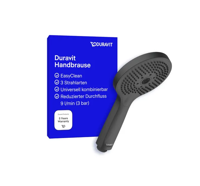duravit-universal-handbrause-120-mm-3-strahlarten-schwarz-matt-minusflow image 1