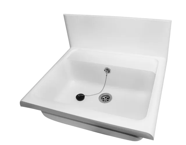 marley-ausgussbecken-compact-550-x-383-x-450-mm-wei-mit-spritzschutz-und-ablage image 1