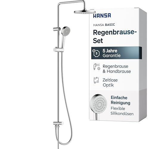 hansa-basic-duschsystem-komplettset-mit-regendusche-und-handbrause-chrom image 8