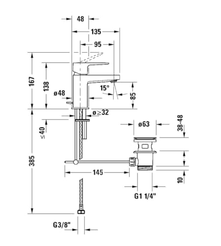 duravit-manhattan-waschtischarmatur-gr-e-s-auslauf-76-mm-freshstart-mit-zugstang image 5
