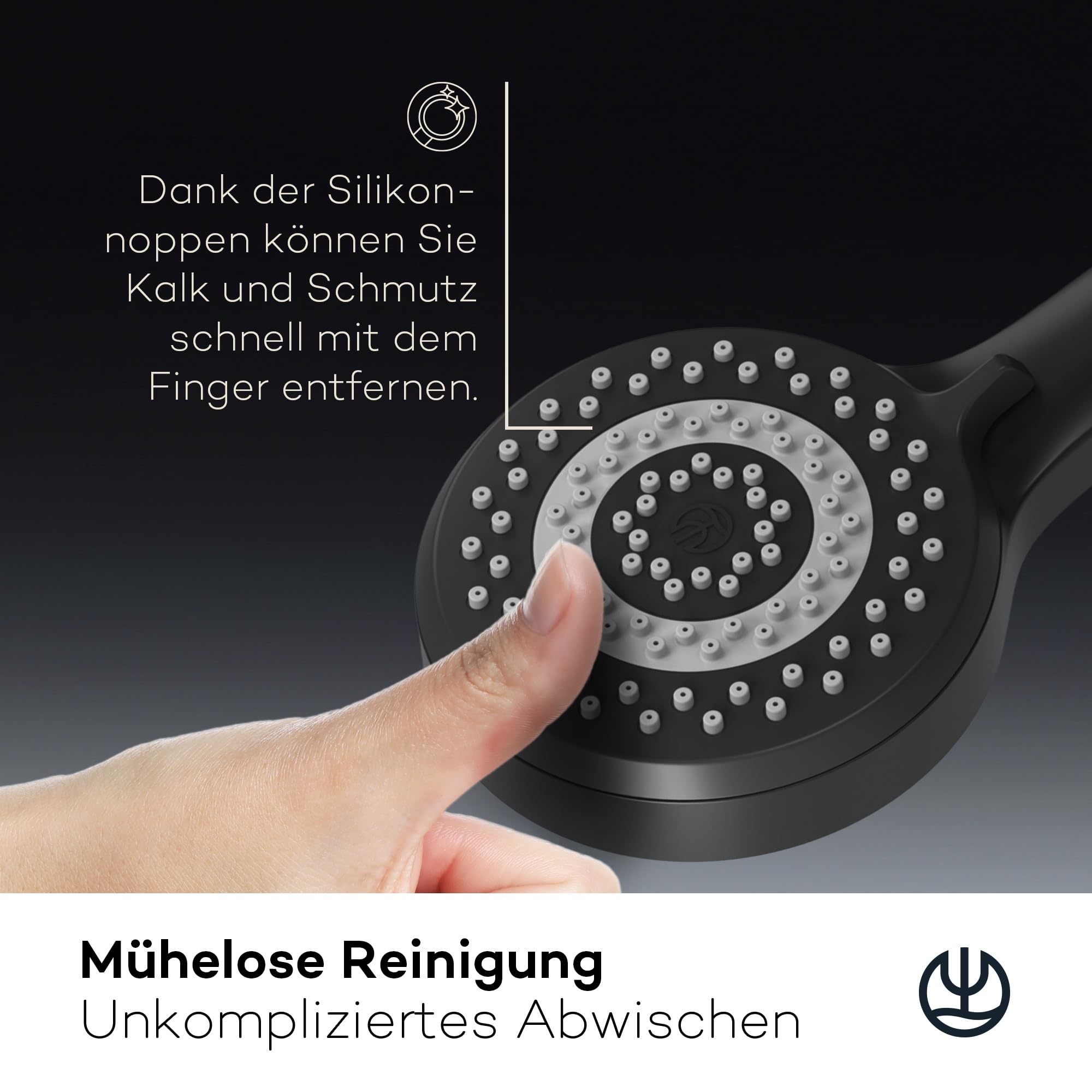 kludi-x1-universal-handbrause-10-7-cm-3-strahlarten-schwarz-matt image 6