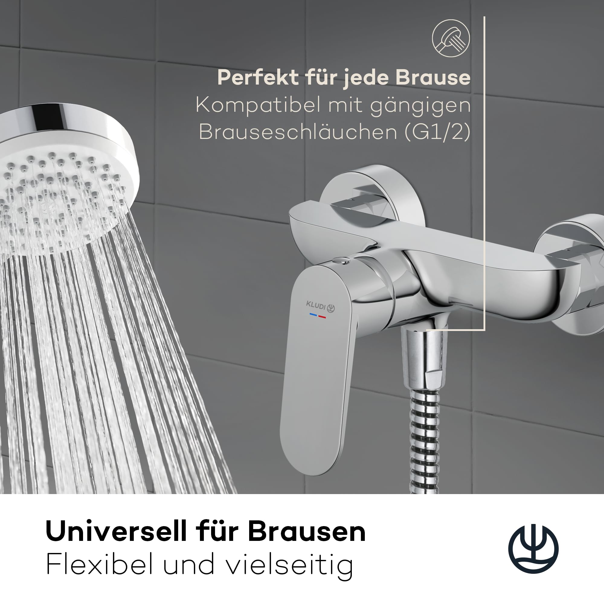 kludi-x1-duscharmatur-aufputz-brause-einhandmischer-chrom image 3