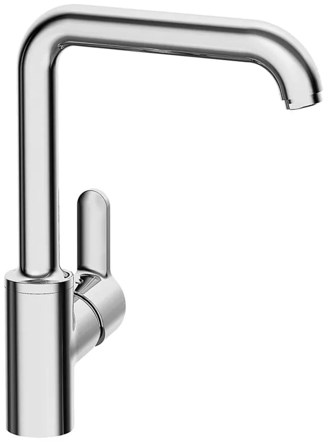 hansa-primo-k-chenarmatur-hoher-schwenkbarer-auslauf-seitlicher-hebel-chrom image 1