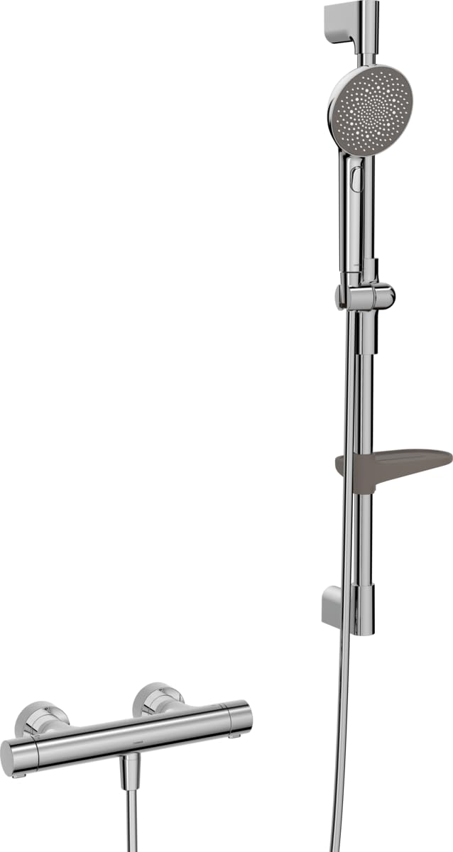 hansa-prisma-duscharmatur-mit-brauseset-110-mm-3-strahlarten-chrom image 1