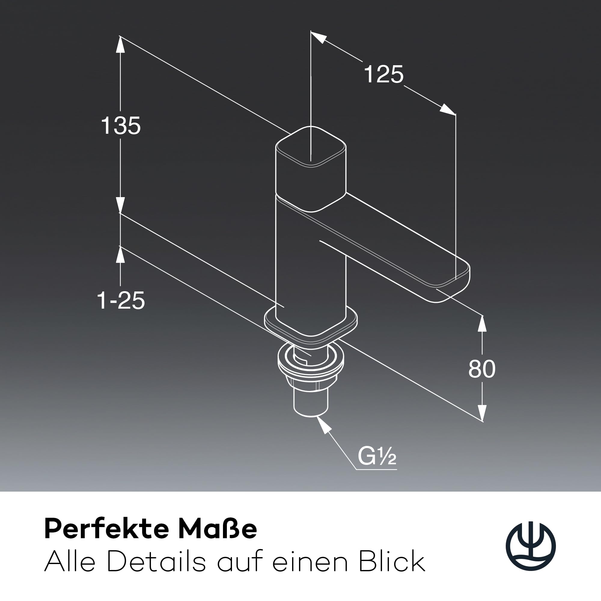 kludi-x3-waschtischarmatur-kaltwasser-80-mm-schwarz-matt image 8
