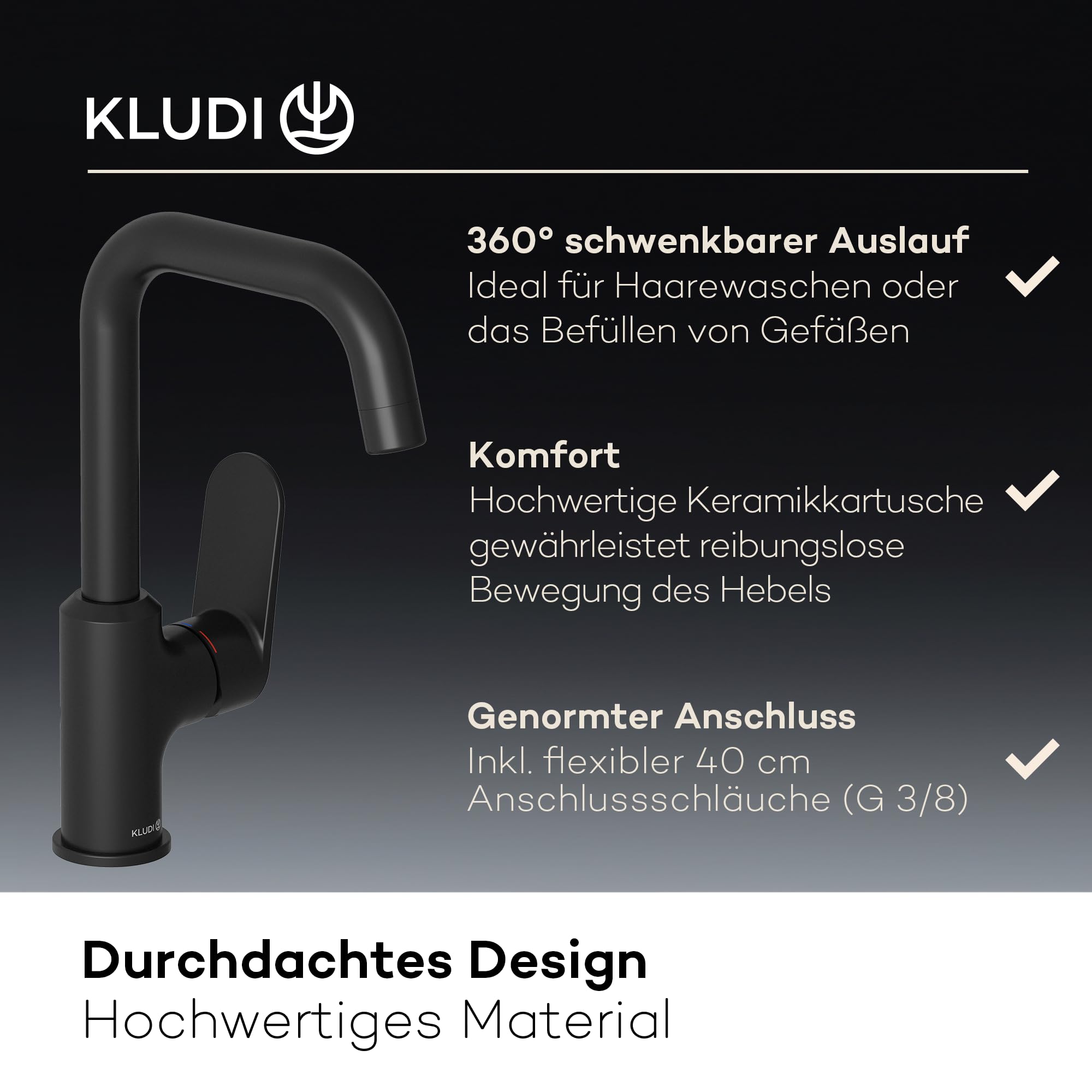 kludi-x1-waschtischarmatur-schwarz-matt-360-schwenkbar-auslaufh-he-205-mm image 6