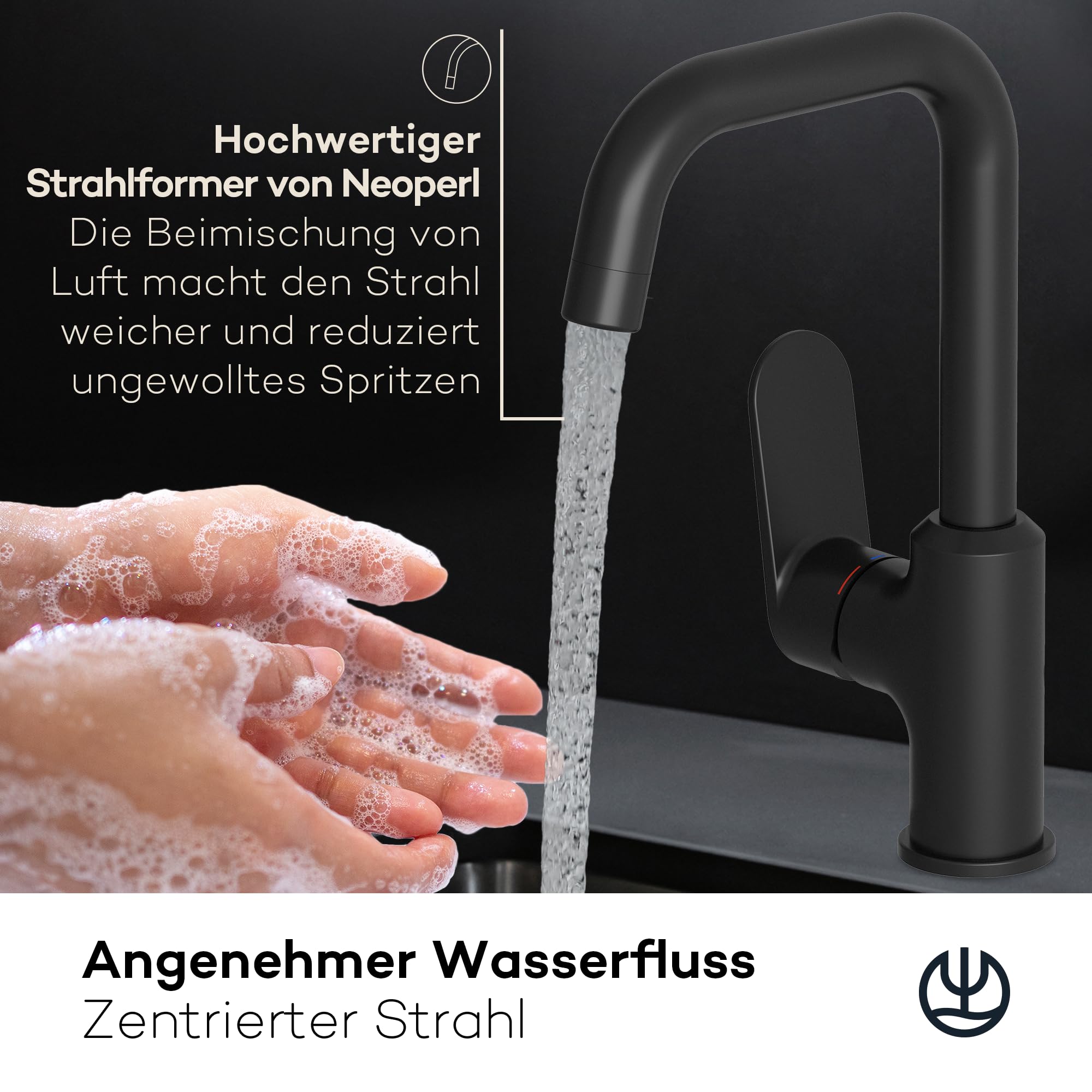 kludi-x1-waschtischarmatur-schwarz-matt-360-schwenkbar-auslaufh-he-205-mm image 3