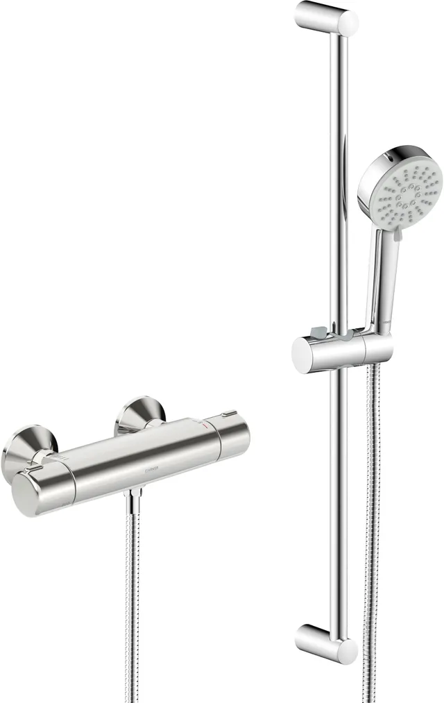 hansa-hansabasic-duscharmatur-mit-brausegarnitur-eco-chrom-55150131 image 1