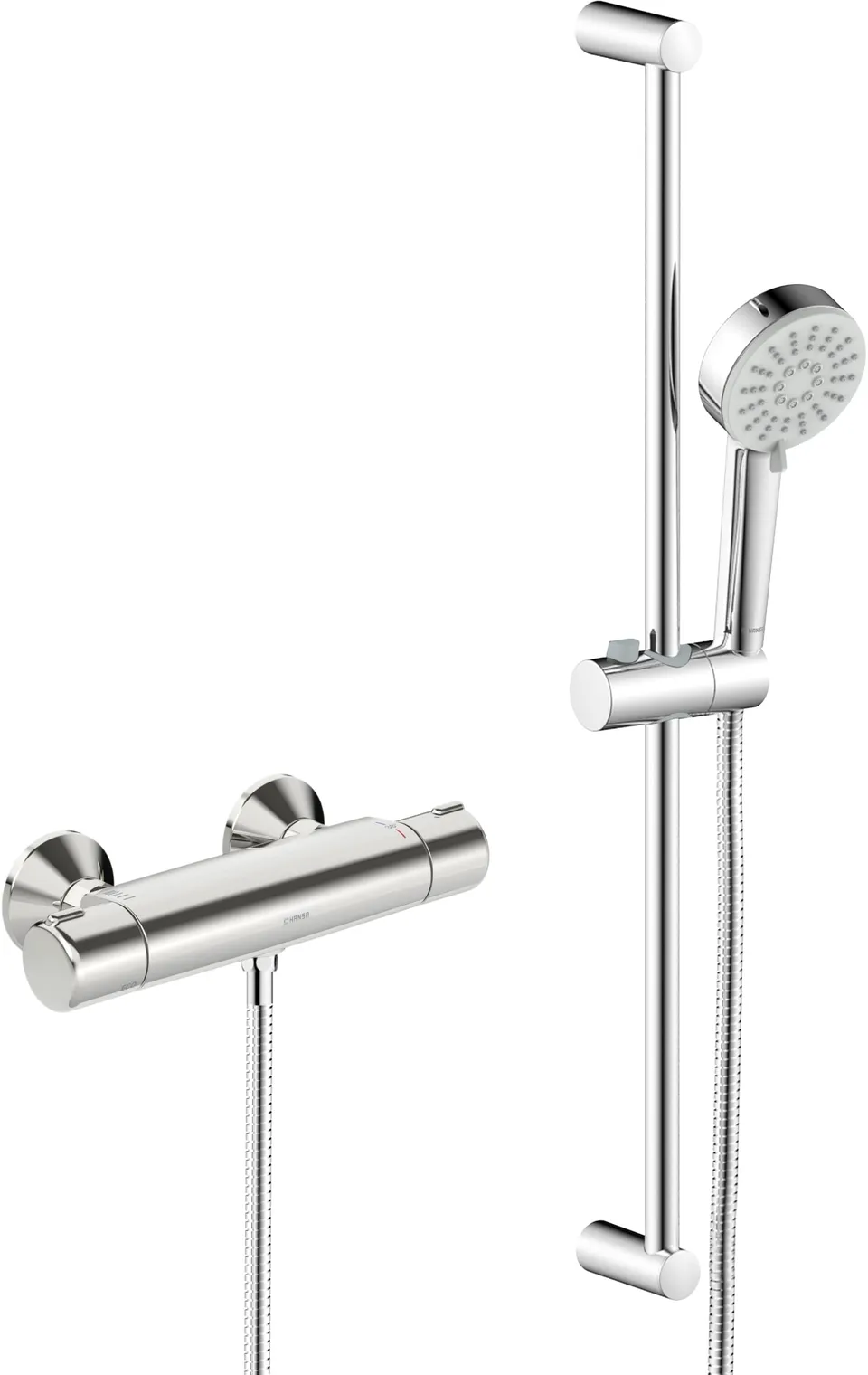 hansa-hansabasic-duscharmatur-mit-brausegarnitur-eco-chrom-55150131 image 1