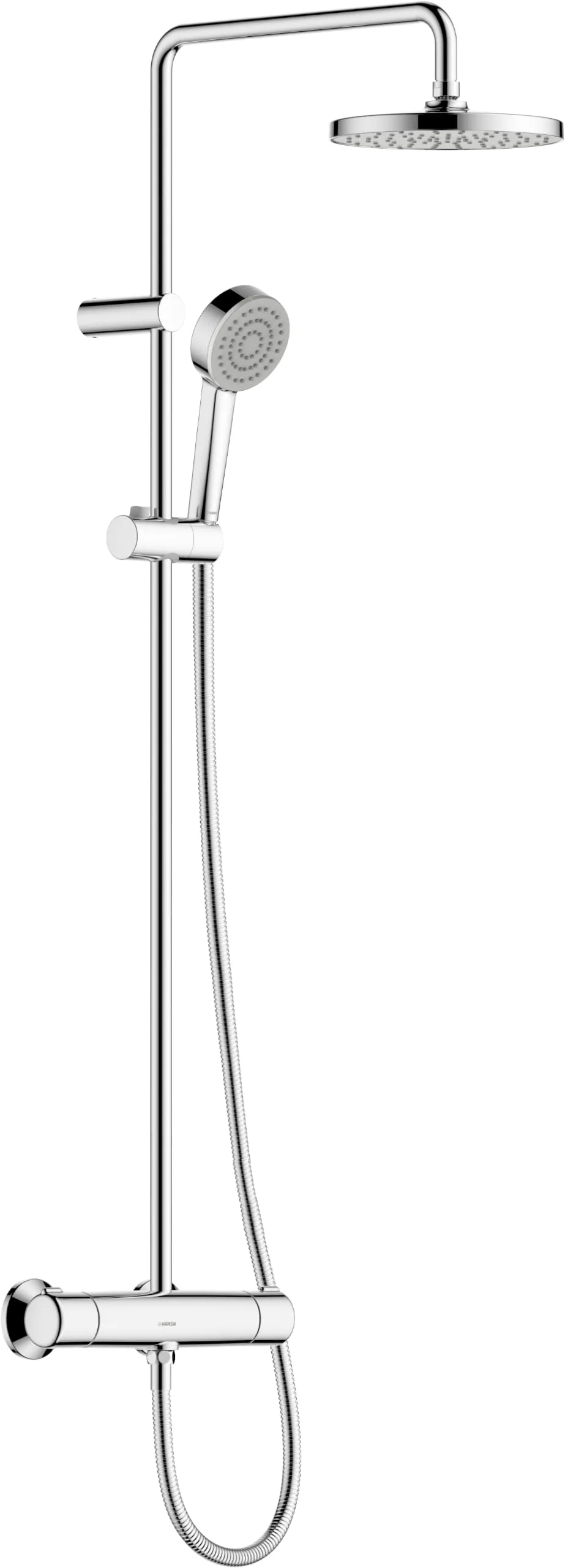 hansa-hansabasic-regenbrause-duschsystem-55350110-kopf-handbrause-chrom image 1