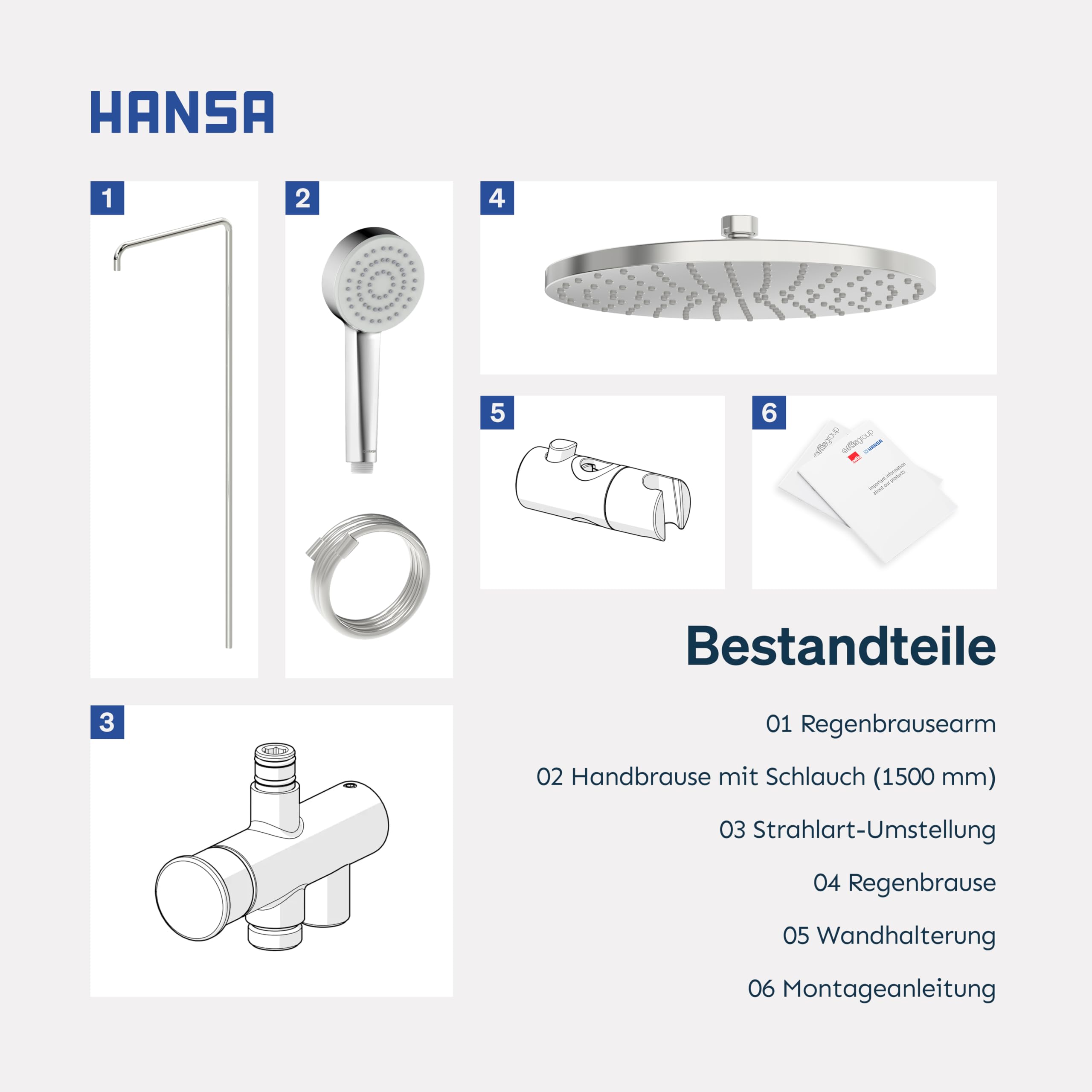 hansa-basic-duschsystem-komplettset-mit-regendusche-und-handbrause-chrom image 6