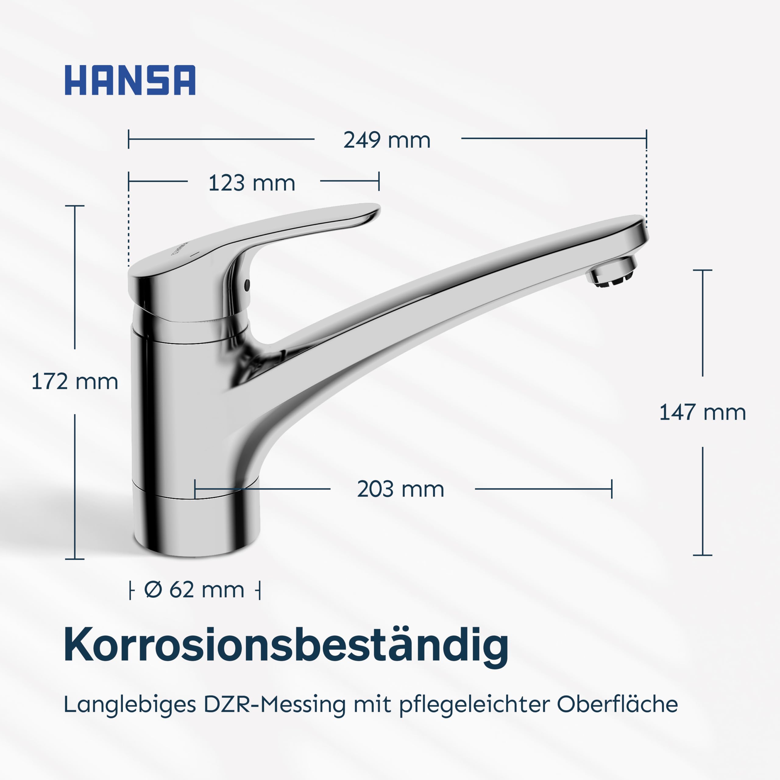 hansa-mix-k-chenarmatur-chrom-schwenkbar-hoher-auslauf-147-mm-mit-wasserspar-fun image 7