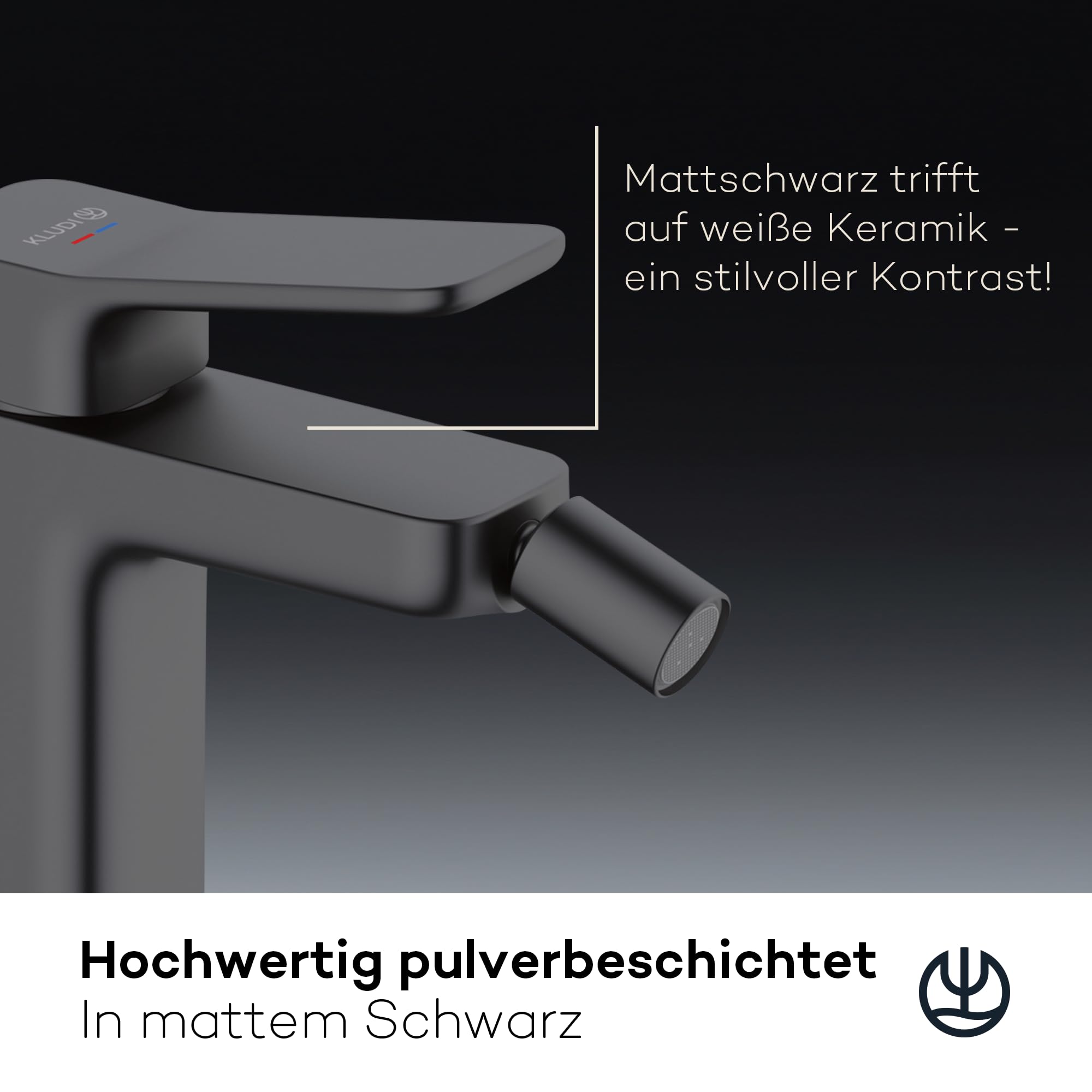 kludi-x3-einhebel-bidetarmatur-mit-zugstangen-ablaufgarnitur-100-mm-schwarz-matt image 4