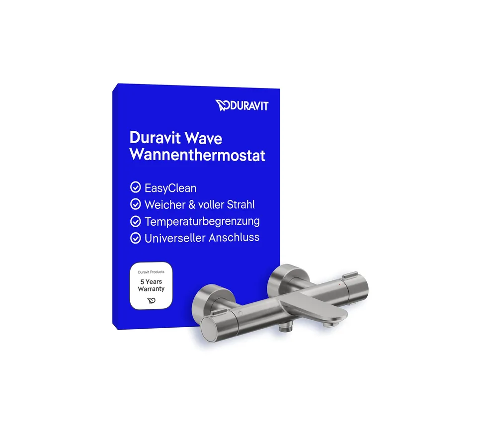 duravit-wave-wannenthermostat-aufputz-2-verbraucher-edelstahl-geb-rstet image 1