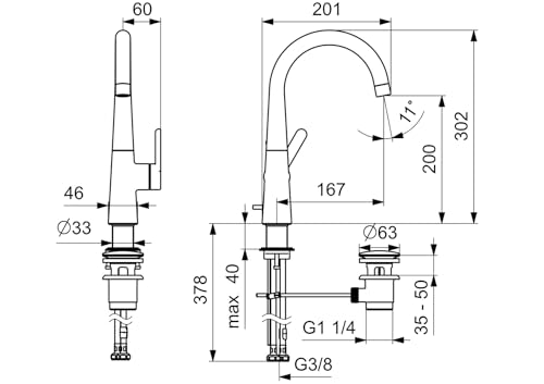 hansa-hansadesigno-style-waschtisch-einhebelmischer-167mm-chrom image 8