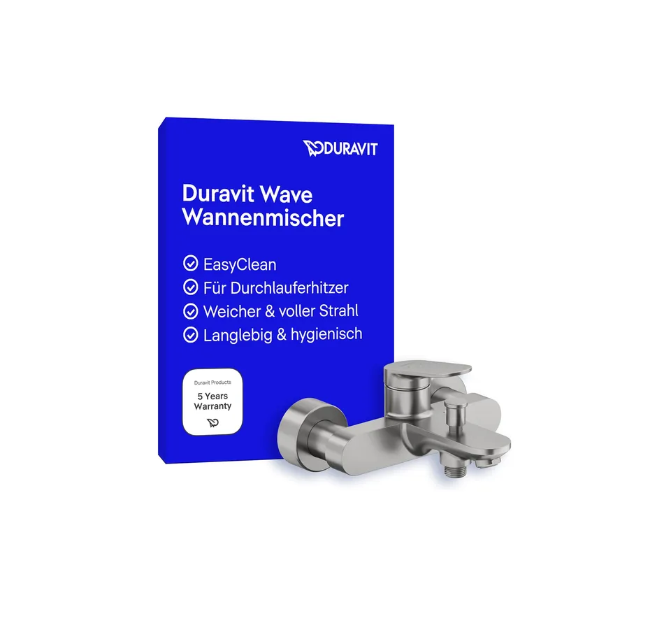 duravit-wave-wannenarmatur-aufputz-f-r-2-verbraucher-edelstahl-geb-rstet image 1